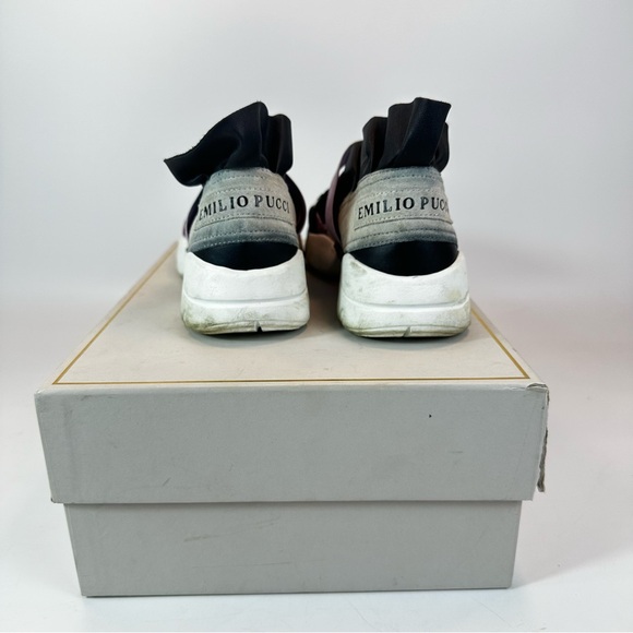 Emilio Pucci Pink and Purple City Up Sneakers - Picture 4 of 8